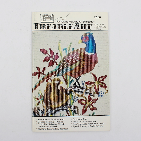 Vintage TreadleArt Magazine Volume 9 July/Aug 1986 Sewing Machine Art