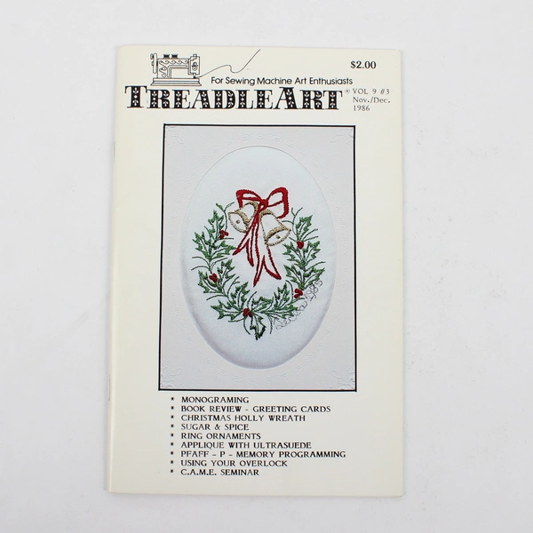 Vintage TreadleArt Magazine Volume 9 Nov/Dec 1986 Sewing Machine Art