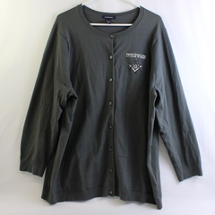 Lands' End Masonic Grand Lodge Dark Gray Button-Up Cardigan Women's Size 2X