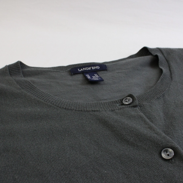 Lands' End Masonic Grand Lodge Dark Gray Button-Up Cardigan Women's Size 2X