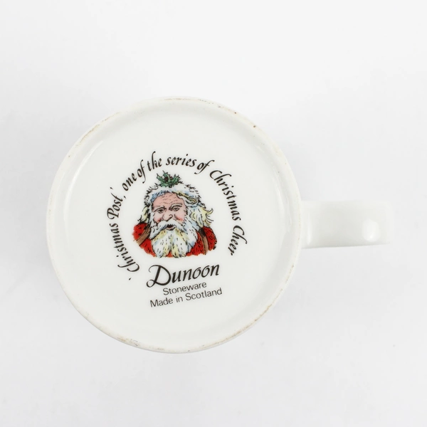 Dunoon Christmas Post Christmas Cheer Santa Clause Ceramic Mugs 4.25" Tall
