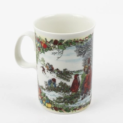 Dunoon Christmas Post Christmas Cheer Tree Ceramic Mugs 4.25" Tall