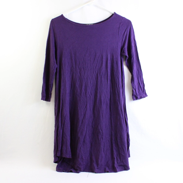 All For You Dark Purple 3/4 Sleeve T-Shirt Women's Small FLAWED