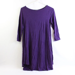 All For You Dark Purple 3/4 Sleeve T-Shirt Women's Small FLAWED