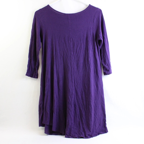 All For You Dark Purple 3/4 Sleeve T-Shirt Women's Small FLAWED