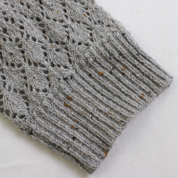 Belle by Belldini Speckled Gray Open-Knit Cardigan Women's Size 1X