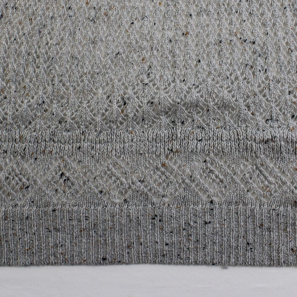 Belle by Belldini Speckled Gray Open-Knit Cardigan Women's Size 1X