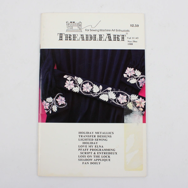 Vintage TreadleArt Magazine Volume 11 Nov/Dec 1988 Sewing Machine Art