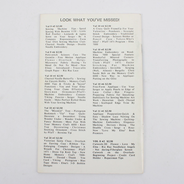 Vintage TreadleArt Magazine Volume 11 Nov/Dec 1988 Sewing Machine Art