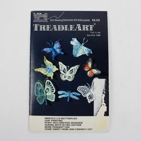 Vintage TreadleArt Magazine Volume 11 Jan/Feb 1989 Sewing Machine Art