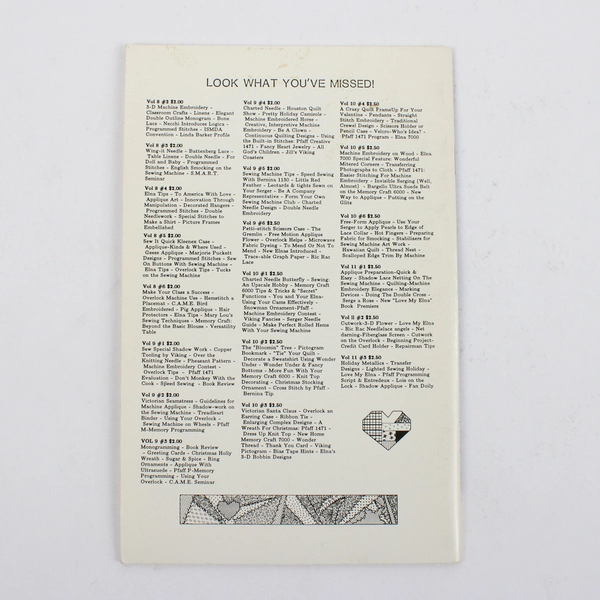 Vintage TreadleArt Magazine Volume 11 Jan/Feb 1989 Sewing Machine Art