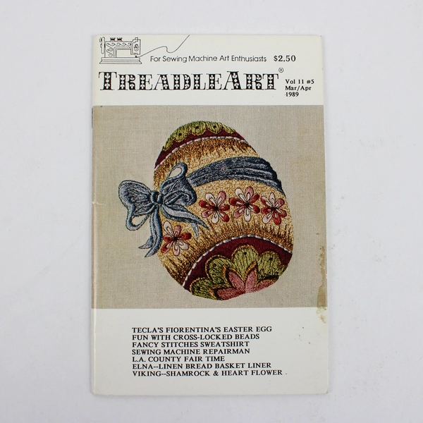 Vintage TreadleArt Magazine Volume 11 Mar/April 1989 Sewing Machine Art