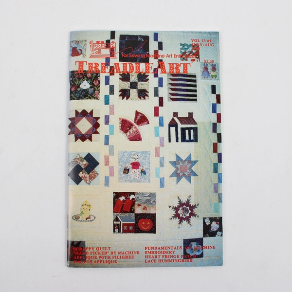 Vintage TreadleArt Magazine Volume 13 July/Aug 1990 Sewing Machine Art