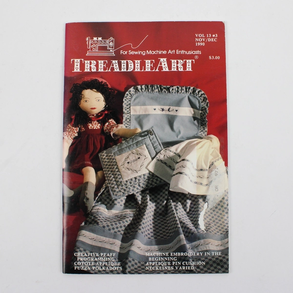 Vintage TreadleArt Magazine Volume 13 Nov/Dec 1990 Sewing Machine Art