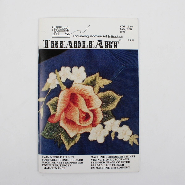 Vintage TreadleArt Magazine Volume 13 Jan/Feb 1991 Sewing Machine Art