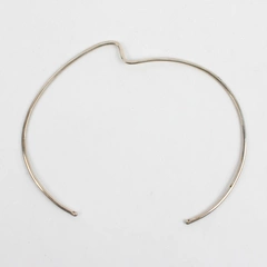 Silver Tone Swirl Pattern Choker Necklace