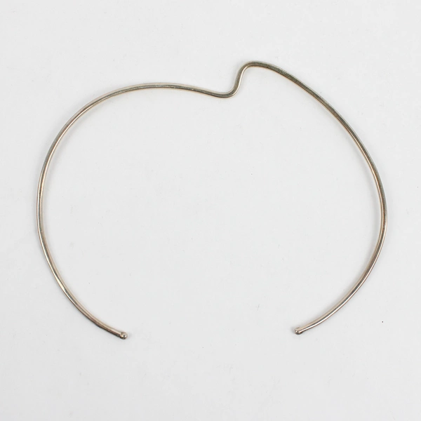 Silver Tone Swirl Pattern Choker Necklace