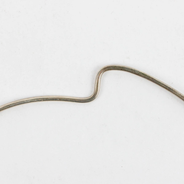 Silver Tone Swirl Pattern Choker Necklace