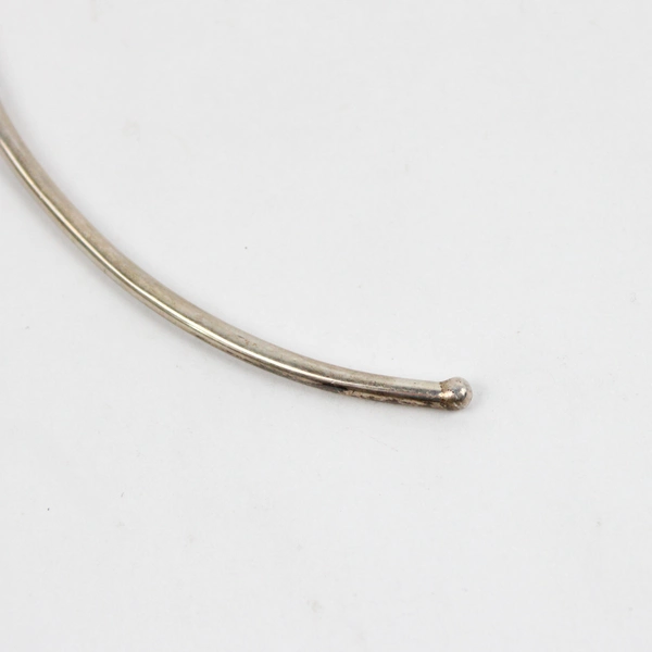 Silver Tone Swirl Pattern Choker Necklace