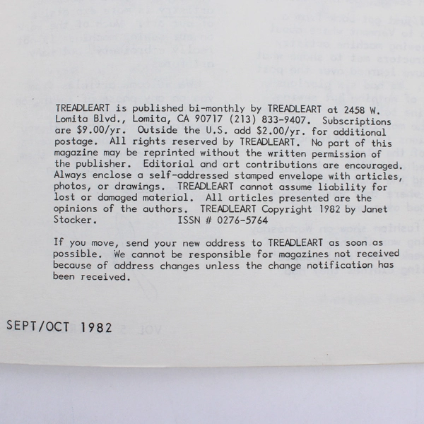 Vintage TreadleArt Magazine Volume 5 Sept/Oct 1982 Sewing Machine Art