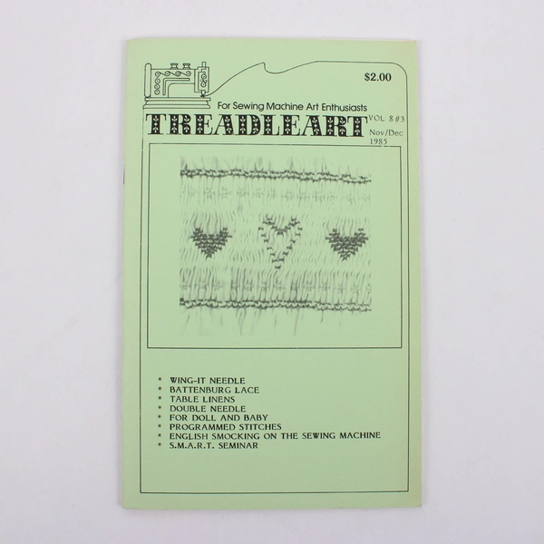 Vintage TreadleArt Magazine Volume 8 Nov/Dec 1985 Sewing Machine Art
