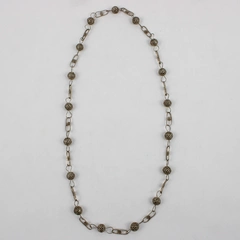 Silver Tone Filigree Ball Beaded Necklace