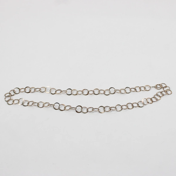 Silver Open Circle Link Chain Necklace
