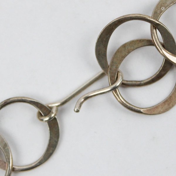 Silver Open Circle Link Chain Necklace