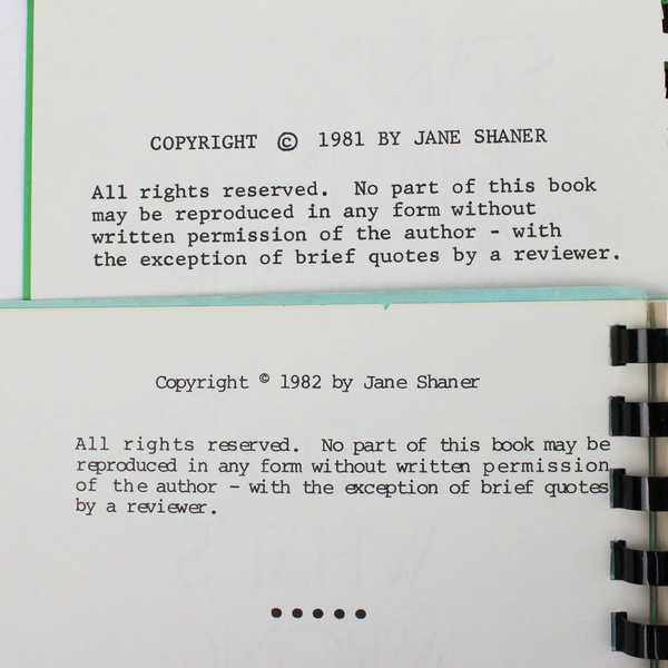 Vintage Lot of 2 Silver Thimble Books by Jane Shaner 1981 & 1982 Spiral Bound PB