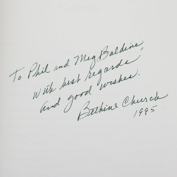 Frank Church DC & Me by Bill Hall 1995 Paperback Signed by Bethine Church