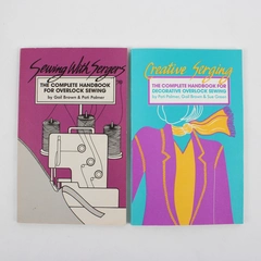 Lot of 2 Overlock Sewing Books 1985 & '87 PB Sewing W/Sergers Creative Serging