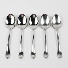 Lot Of 5 Oneida Silver Kenwood (Stainless) Flatware Soup Spoons 7.25" Long
