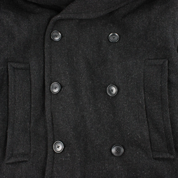 Merona Black Wool Blend Pea Coat Men's Size Medium
