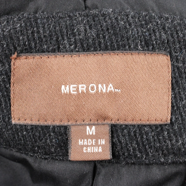 Merona Black Wool Blend Pea Coat Men's Size Medium