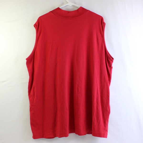 Only Necessities Cotton Blend Sleeveless Mock Neck Knit Top Women's Size 2X