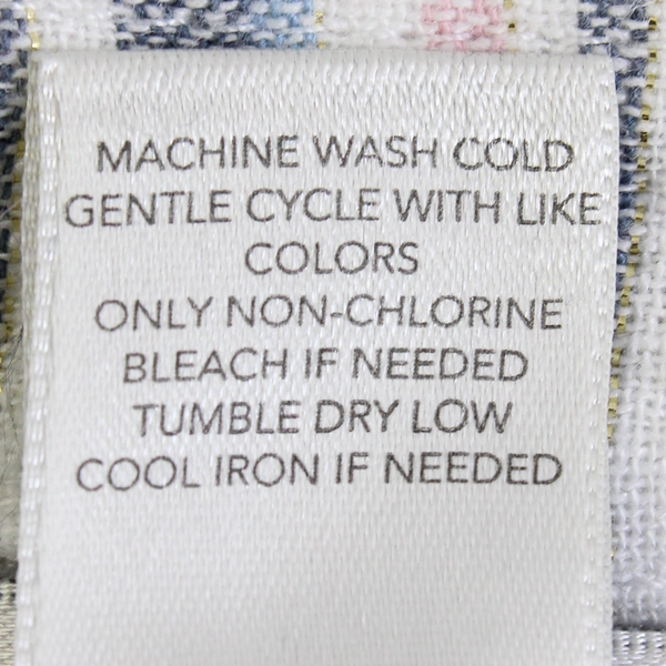 CJ Banks Multicolor Striped 3/4-Sleeve Linen Blend Blouse Women's Size 3X