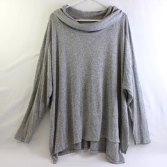 Maurices Marled Knit Gray and Black Cowl Neck Sweater Women's Size 3