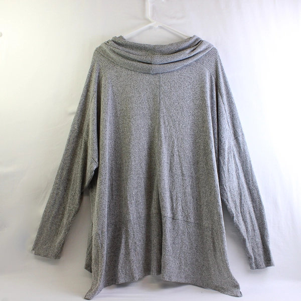Maurices Marled Knit Gray and Black Cowl Neck Sweater Women's Size 3