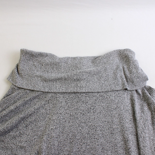 Maurices Marled Knit Gray and Black Cowl Neck Sweater Women's Size 3