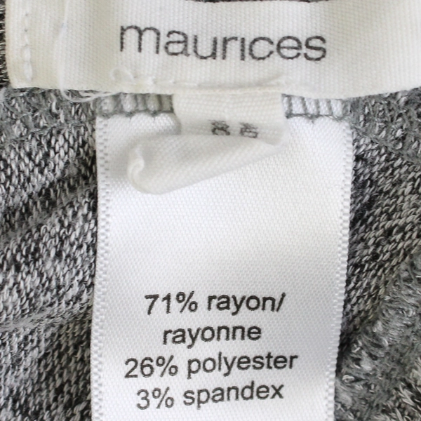 Maurices Marled Knit Gray and Black Cowl Neck Sweater Women's Size 3