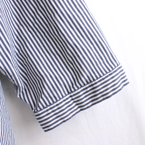 Ava & Viv Blue and White Striped 3/4-Sleeve Button-Up Women's Size 3X