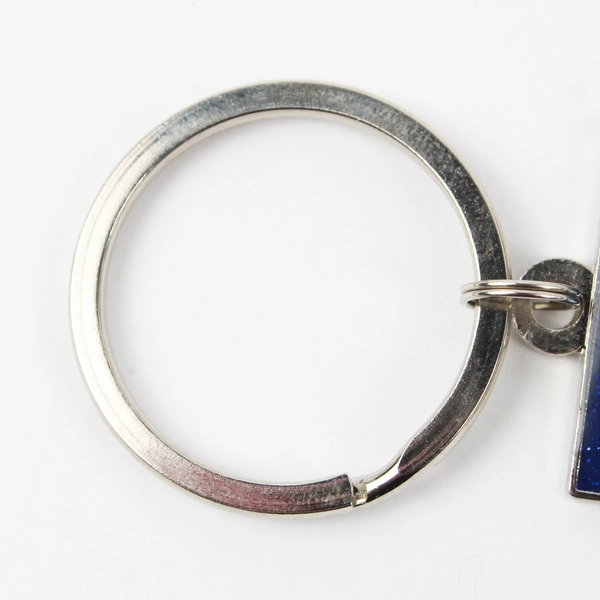 Blue Enamel Silver Logo Holland America Line Key Ring