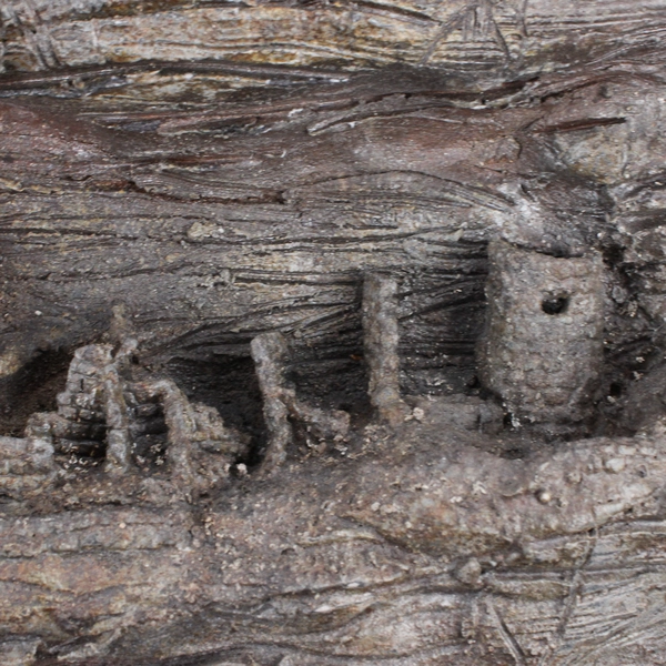 Vintage 1999 Signed Pueblo-Style Cliff Dwelling Clay Wall-Mounted Art 12" x 15"