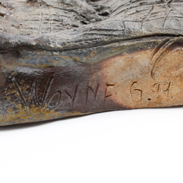 Vintage 1999 Signed Pueblo-Style Cliff Dwelling Clay Wall-Mounted Art 12" x 15"