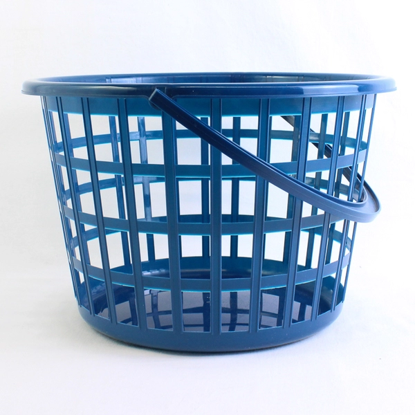 Set of 5 Greenbrier Navy Blue Plastic Baskets 8 1/4"