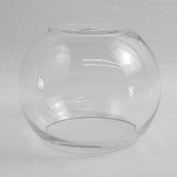WGV Bowl Clear Glass Vase Bubble Planter Bowl Decor 4.75" Tall VBW0006