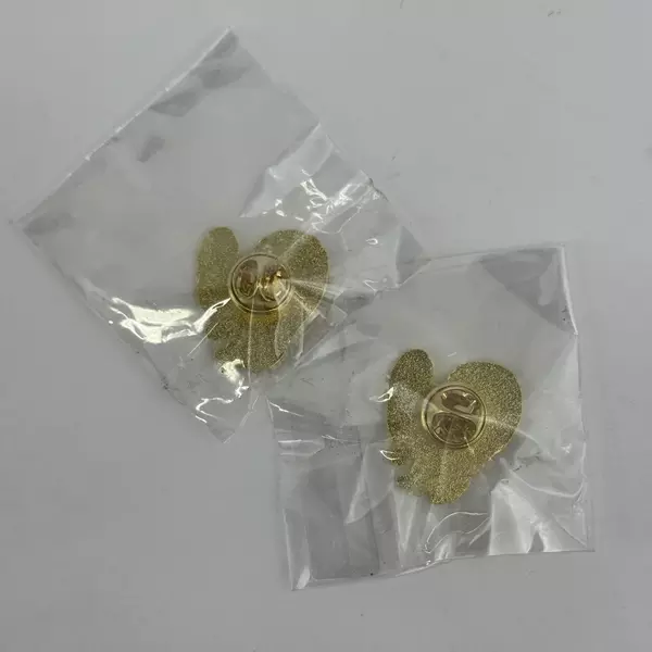 Lot of 2 Blue And Gold Turkey Hat or Lapel Pins New