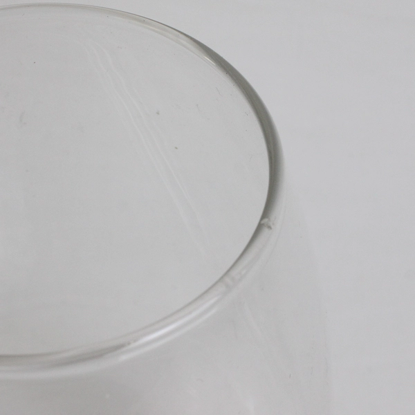 Lot of 3 Clear Glass Flower Vases Decorative Round Sturdy Base 7" Tall