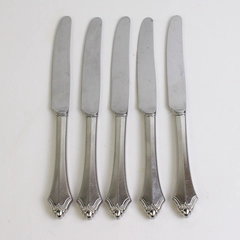Lot Of 5 Oneida Silver Kenwood (Stainless) Fatware Dinner Knives 9.5" Long