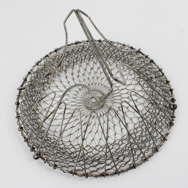 Vintage Metal Wire Mesh Collapsible Steamer Basket 9"